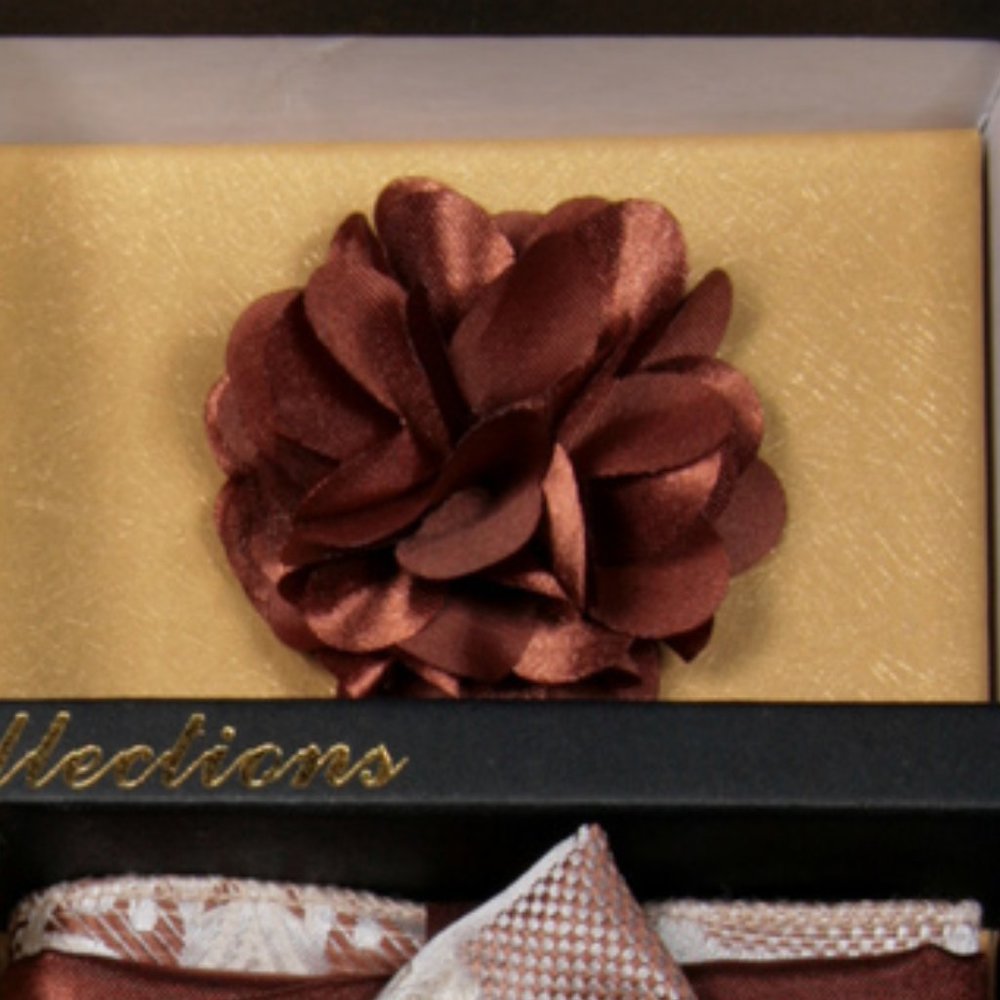Daniel Ellissa Brown White Bow & Neck Tie 6 Set - Picture 5 of 6